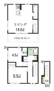 ヴィラ・シンビオーズ三軒茶屋の間取り