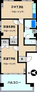 グッドウッド【2階】の間取り