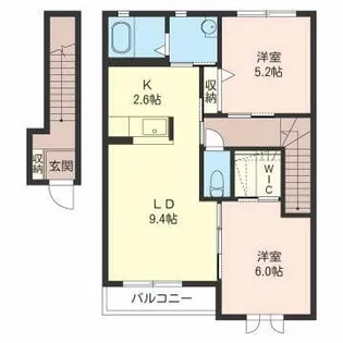 アルカンシエル B館【2階】の間取り