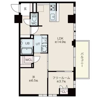 ブルーノ北畠【2階】の間取り