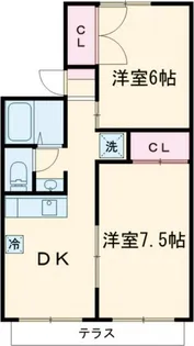 シャルム山王【1階】の間取り