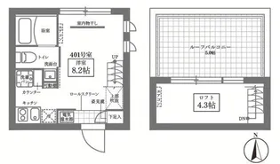 COCOCUBE新御徒町West【4階】の間取り