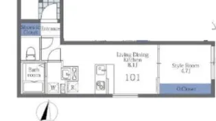 ラフォート森下【1階】の間取り