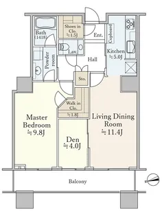白金タワー【34階】の間取り
