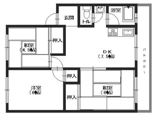米尾マンション【2階】の間取り