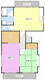 西島ハイツ【2階】の間取り