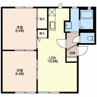 WHITE WOOD B【1階】の間取り