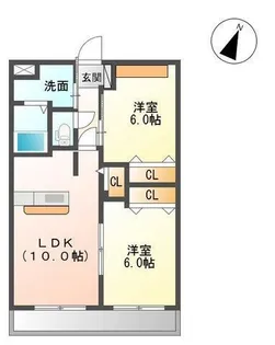 エバーハイツ・ナオII【1階】の間取り