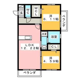 グランメゾン・新瀬戸A棟【2階】の間取り