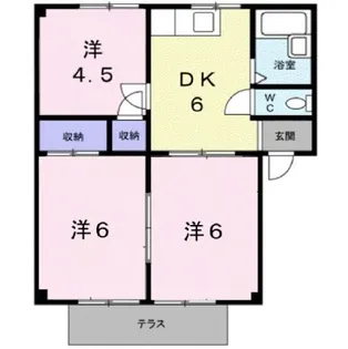 シティハイツ山田B【1階】の間取り