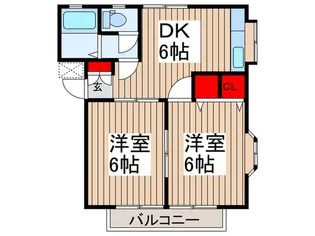 プチメゾン春日【2階】の間取り