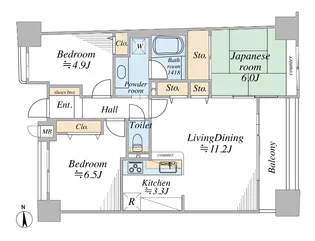 アパガーデンパレス成田【6階】の間取り