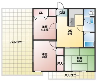 フローラルハイツダイキII【5階】の間取り