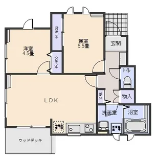 アンジュール三鷹II【1階】の間取り