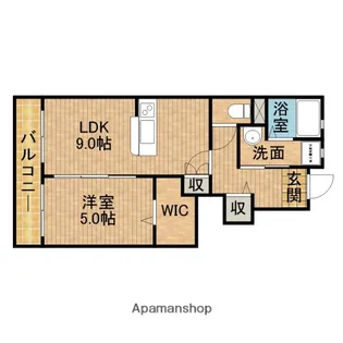 LOTUS豊岡【1階】の間取り