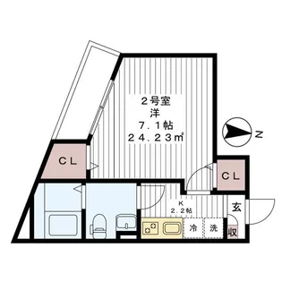 グリシーナ新小岩【2階】の間取り