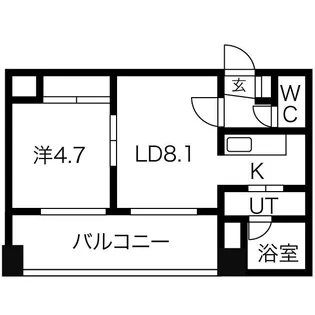 スカイパレスN18【4階】の間取り