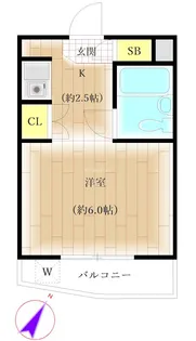 スカイコート千歳烏山第3【4階】の間取り