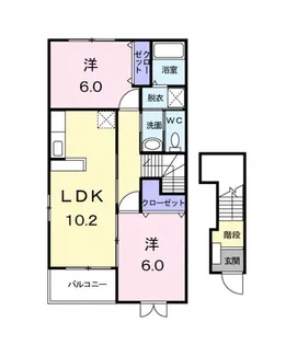 アモロッソ・TOMO【2階】の間取り