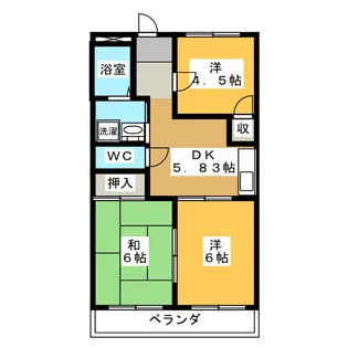 ベルテ不動丘【2階】の間取り
