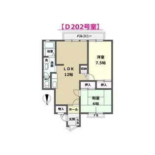 サンビレッジ野々市【2階】の間取り