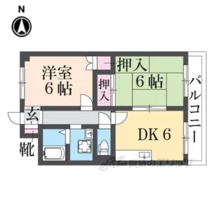 カルム東大阪【5階】の間取り