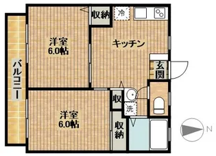 アーバンライフ新城A【2階】の間取り