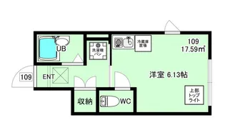 コートハウス桜川【1階】の間取り