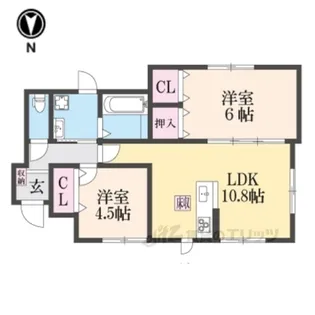 谷428-1新築アパート【1階】の間取り