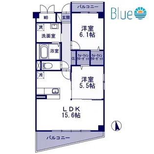 エレガントヴィラ【2階】の間取り