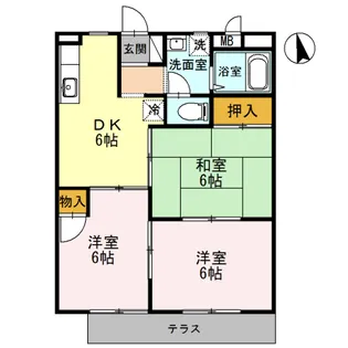 ビエント生駒【1階】の間取り