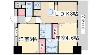 エステムコート新大阪9グランブライト【7階】の間取り