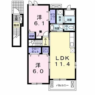 グランボヌールI【2階】の間取り