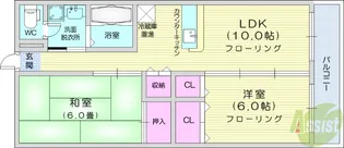 αNEXT鶴ケ谷2 B【1階】の間取り
