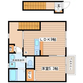 WIN大河原 B棟【2階】の間取り