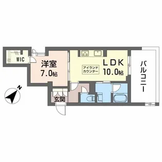 HINASA東鷹匠【1階】の間取り