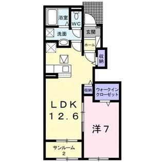 ツインスフィア I【1階】の間取り