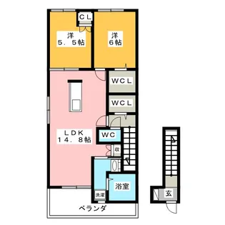 ヴァンヴェール【2階】の間取り