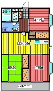ゴールドマンション小熊PART1【3階】の間取り