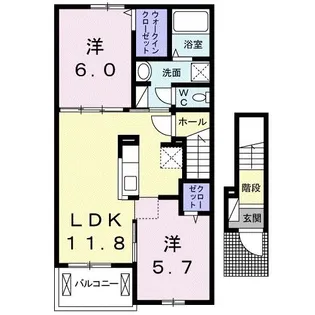 フレンドシップいこのべ【2階】の間取り