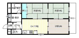 ロイヤル服部【1階】の間取り