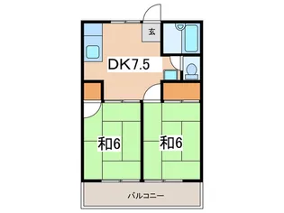 グリーンステイツ北野【1階】の間取り