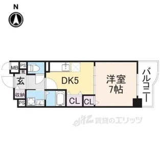 アリスト大和高田【4階】の間取り