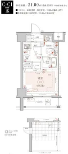 Le a横濱アネックス【7階】の間取り