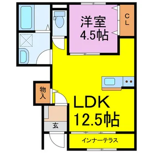 リーブルファイン鷲宮駅II【1階】の間取り
