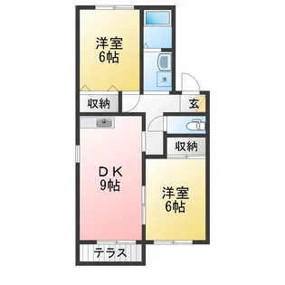 サニーコート A棟【2階】の間取り