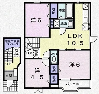 ヴィレッジ・ジュークC【2階】の間取り