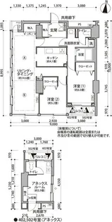 東雲キャナルコートCODAN11号棟【4階】の間取り