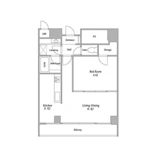 A-PLACE新橋【9階】の間取り
