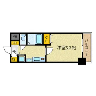 プレサンス名古屋駅前ヴェルロード【10階】の間取り